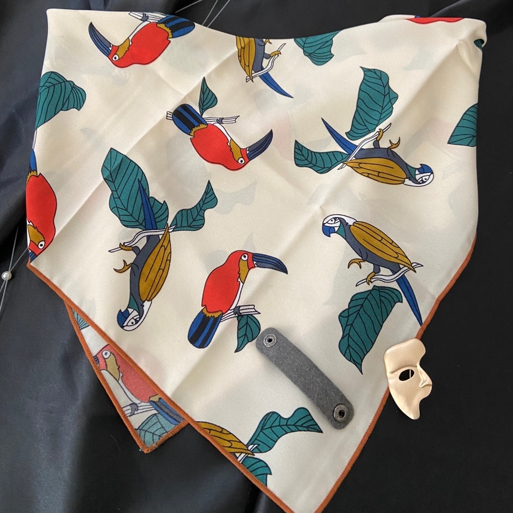Parrot Birds Scarf Square - Picture 2 of 4